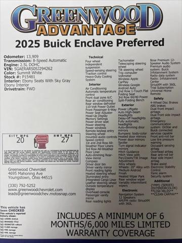 2025 Buick Enclave Preferred FWD