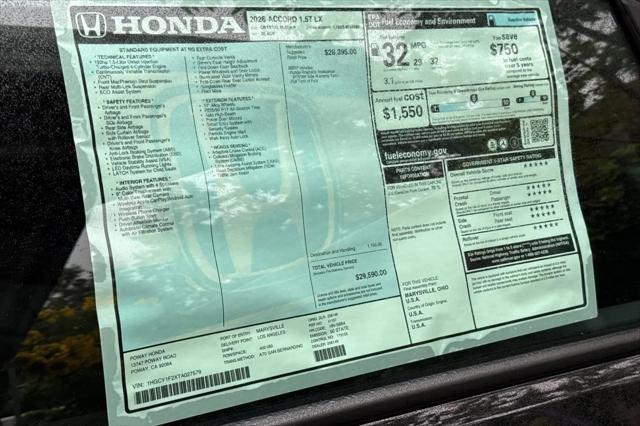 2026 Honda Accord Sedan LX