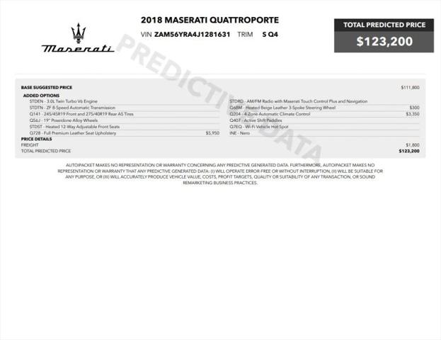 2018 Maserati Quattroporte S Q4