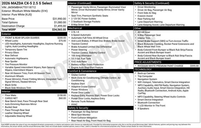 2026 Mazda CX-5 2.5 S Select