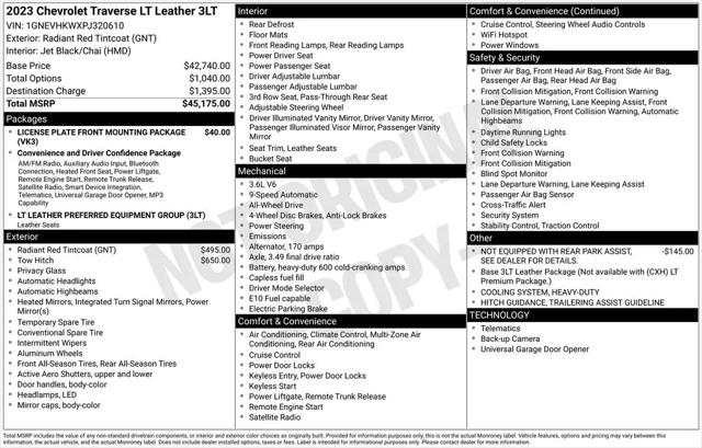 2023 Chevrolet Traverse AWD LT Leather