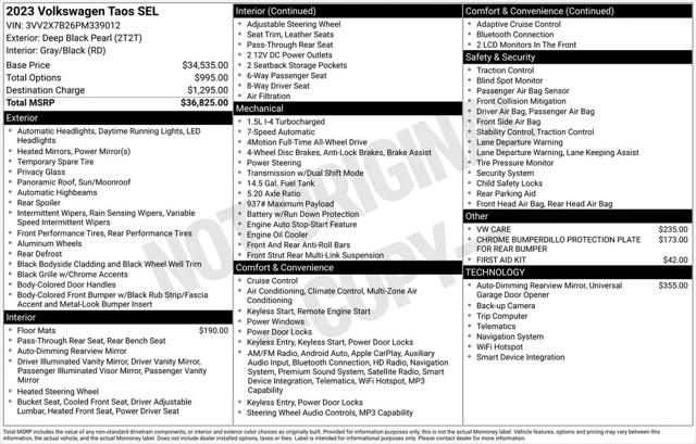 2023 Volkswagen Taos 1.5T SEL