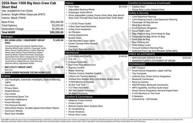 2026 Ram 1500 Big Horn Crew Cab 4x4 57 Box