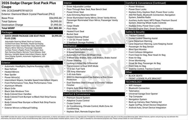 2026 Dodge Charger Scat Pack Plus 2-Door AWD