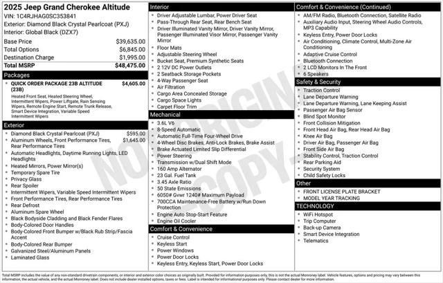 2025 Jeep Grand Cherokee Altitude 4x4