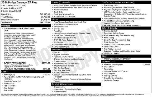 2026 Dodge Durango GT Plus AWD