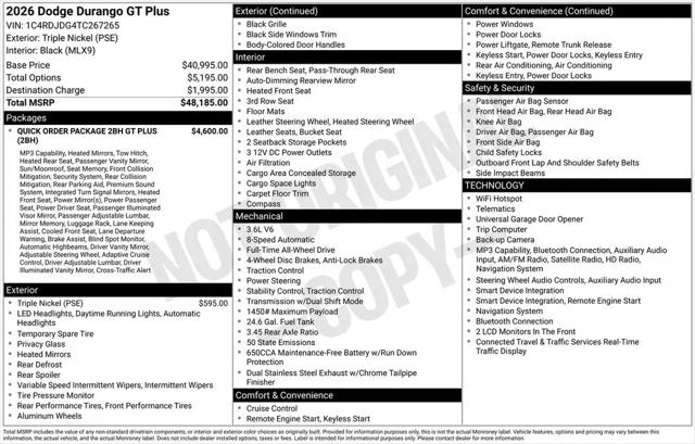 2026 Dodge Durango GT Plus AWD