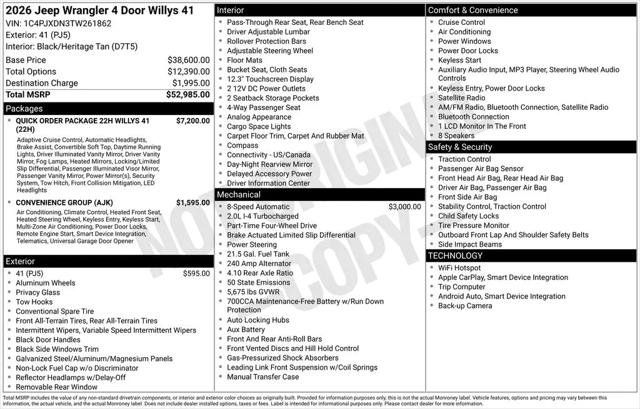 2026 Jeep Wrangler Willys 41