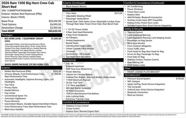 2026 Ram 1500 Big Horn Crew Cab 4x4 5'7" Box