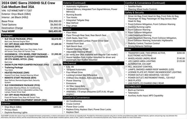 2024 GMC Sierra 2500HD 4WD Crew Cab Standard Bed SLE