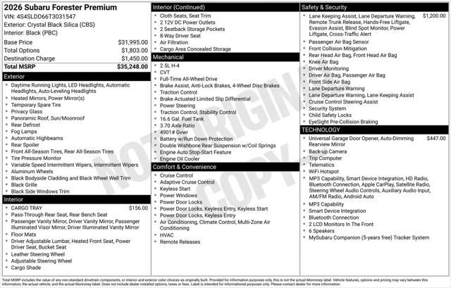2026 Subaru Forester Premium