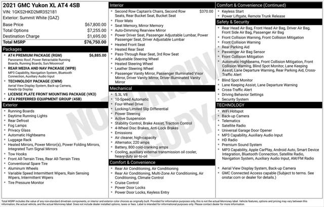 2021 GMC Yukon XL 4WD AT4