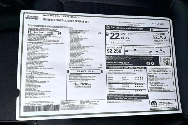 2026 Jeep Grand Cherokee L Limited Reserve