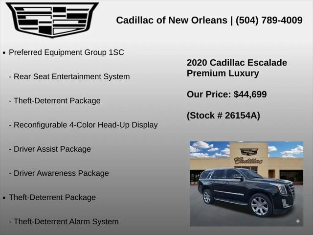 2020 Cadillac Escalade 2WD Premium Luxury