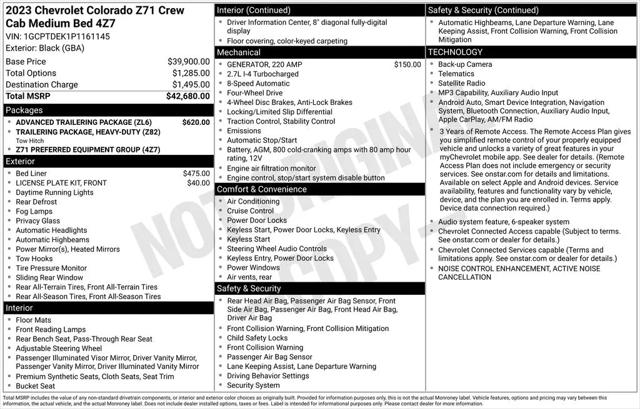 2023 Chevrolet Colorado 4WD Crew Cab Short Box Z71