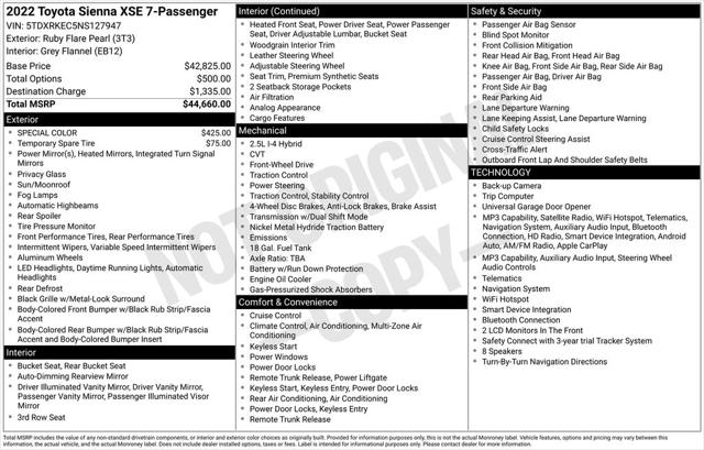 2022 Toyota Sienna XSE