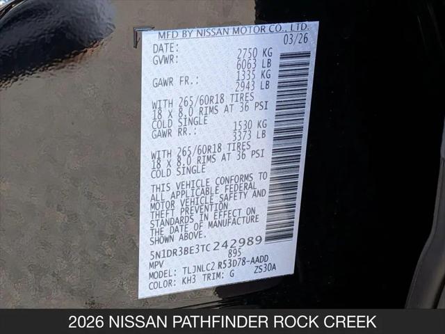 2026 Nissan Pathfinder Rock Creek