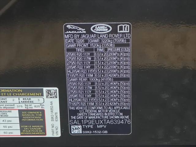 2026 Land Rover Range Rover Sport P360 SE