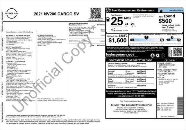 2021 Nissan NV200 Compact Cargo SV Xtronic CVT