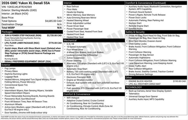 2026 GMC Yukon XL Denali 4WD