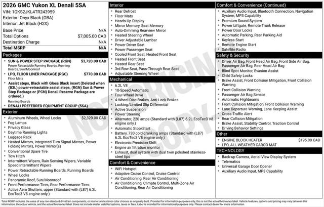 2026 GMC Yukon XL Denali 4WD