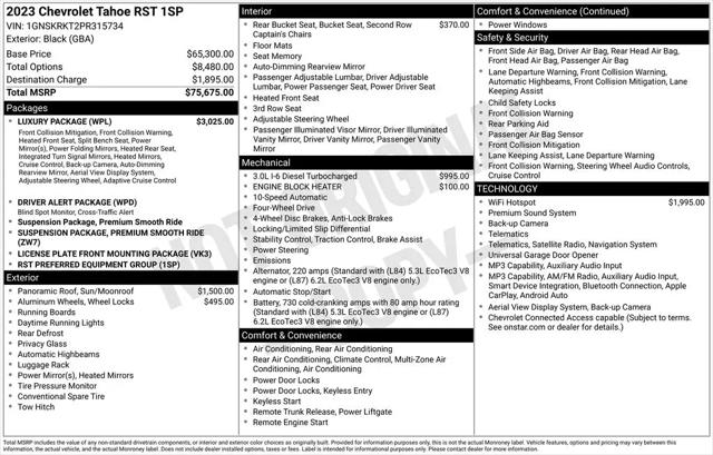 2023 Chevrolet Tahoe 4WD RST