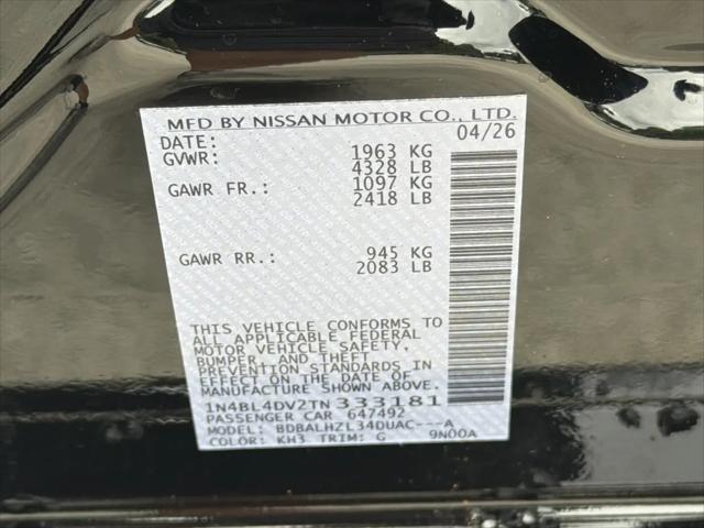 2026 Nissan Altima SV FWD