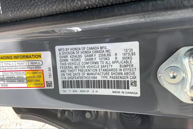 2026 Honda Civic Sport