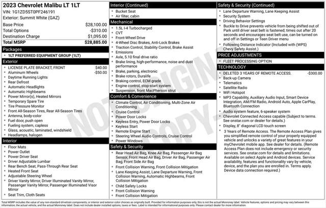 2023 Chevrolet Malibu FWD 1LT