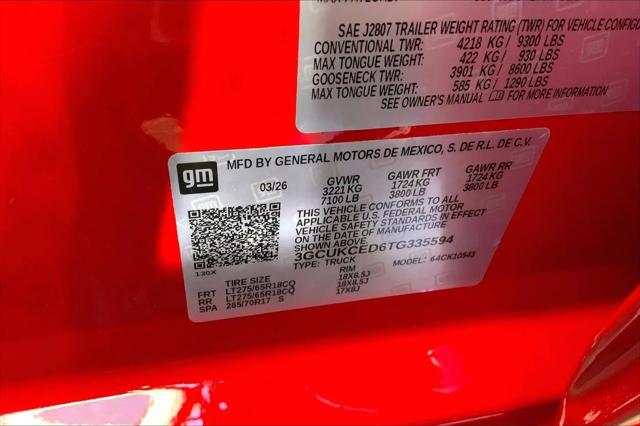 2026 Chevrolet Silverado 1500 4WD Crew Cab Short Bed Custom Trail Boss