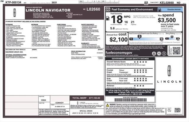 2019 Lincoln Navigator Standard