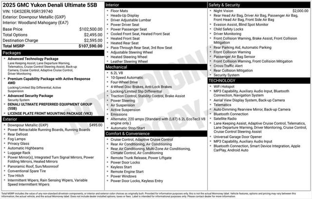 2025 GMC Yukon 4WD Denali Ultimate