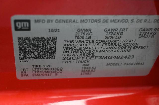 2021 Chevrolet Silverado 1500 4WD Crew Cab Short Bed Custom Trail Boss