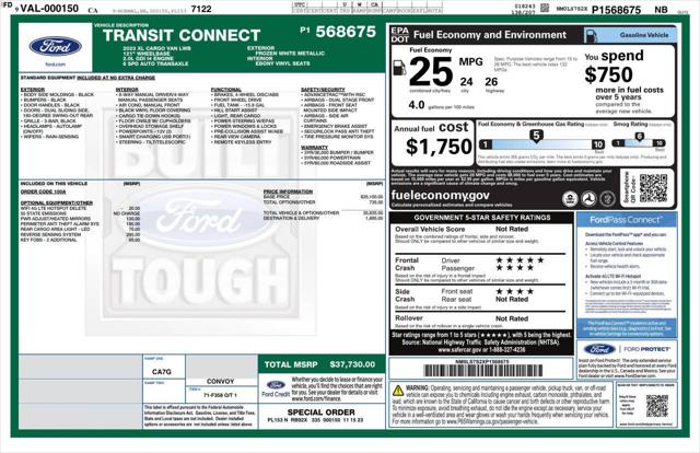 2023 Ford Transit Connect XL Cargo Van