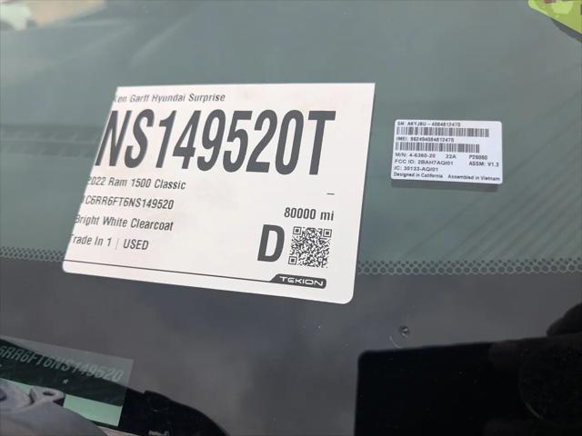 2022 Ram 1500 Classic Tradesman Quad Cab 4x2 6'4" Box
