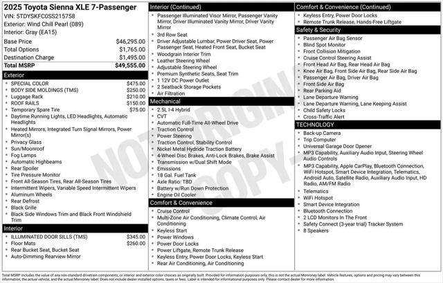 2025 Toyota Sienna XLE