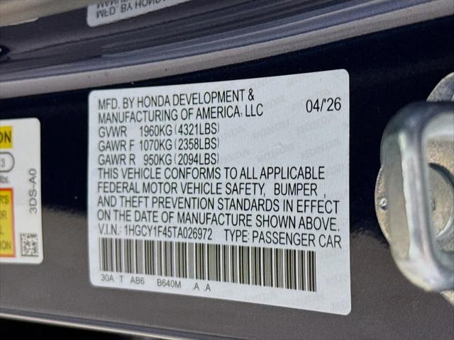 2026 Honda Accord Sedan SE