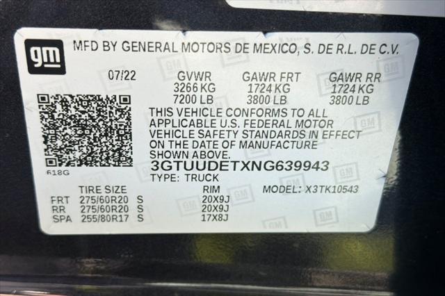 2022 GMC Sierra 1500 4WD Crew Cab Short Box SLT
