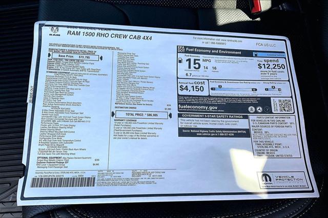 2026 Ram 1500 RHO Crew Cab 4x4 57 Box