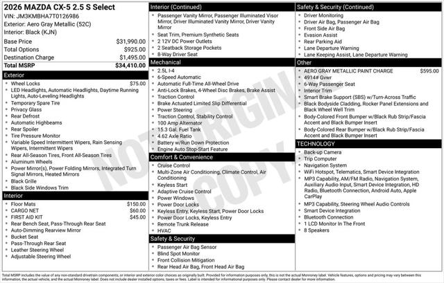 2026 Mazda CX-5 2.5 S Select
