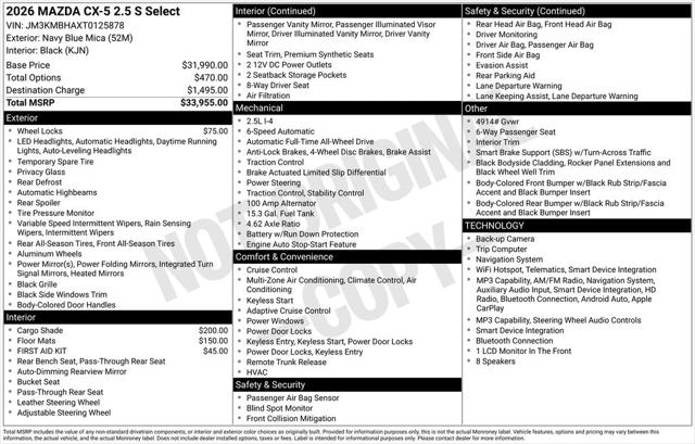 2026 Mazda CX-5 2.5 S Select