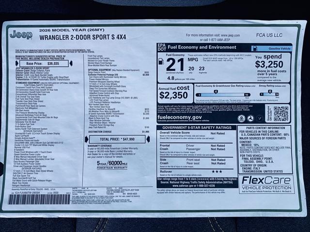 2026 Jeep Wrangler Sport S
