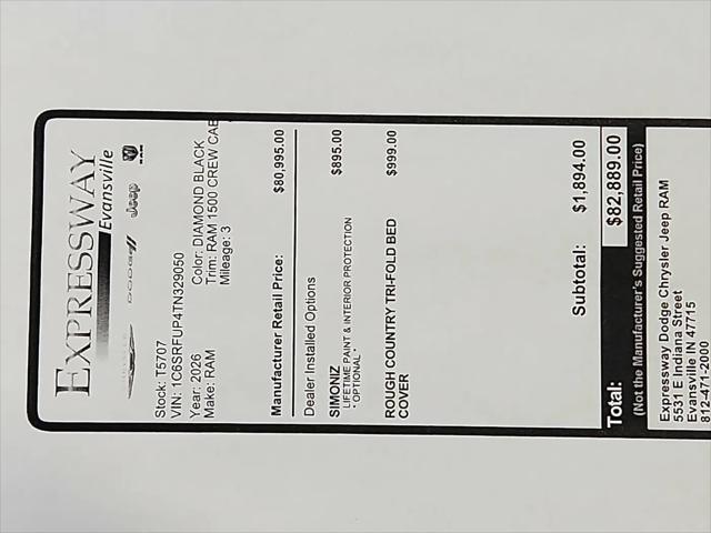 2026 Ram 1500 RHO Crew Cab 4x4 57 Box