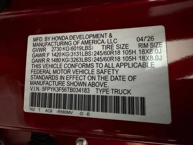 2026 Honda Ridgeline RTL
