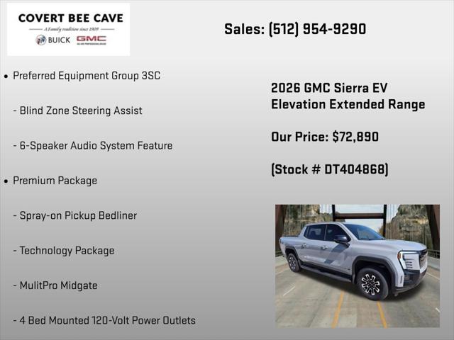 2026 GMC Sierra Extended Range Elevation