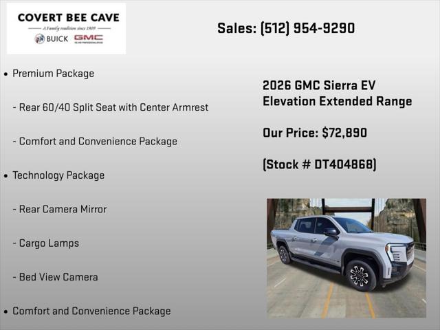 2026 GMC Sierra Extended Range Elevation