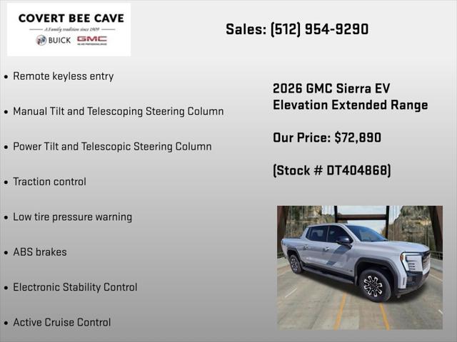 2026 GMC Sierra Extended Range Elevation