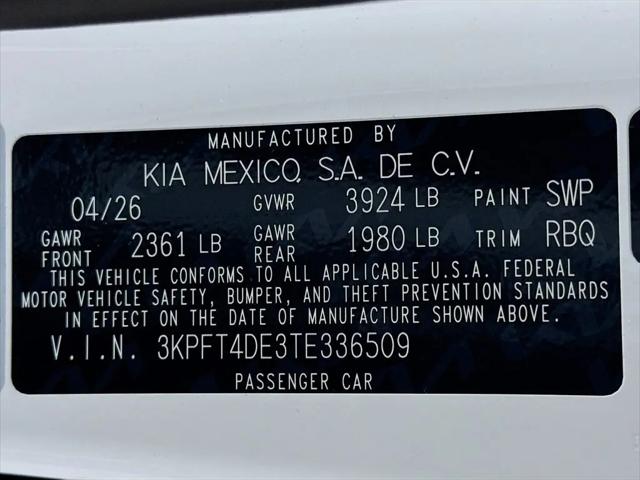 2026 Kia K4 LXS