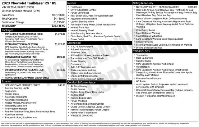 2023 Chevrolet TrailBlazer AWD RS