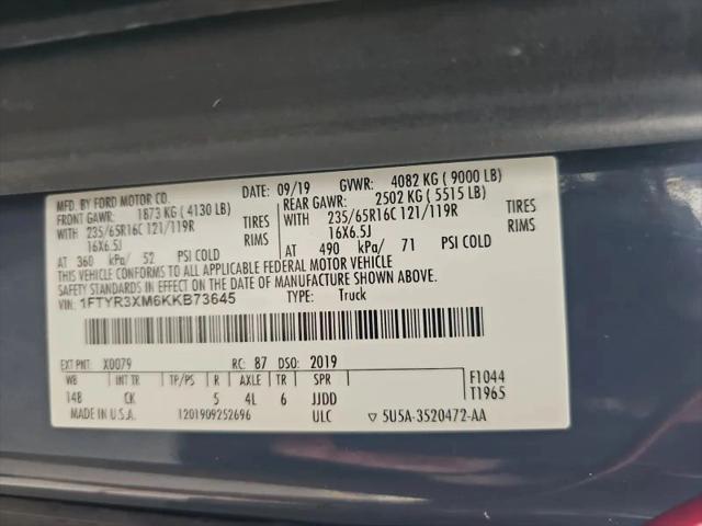 2019 Ford Transit Extended Length w/Sliding Side Door w/LWB